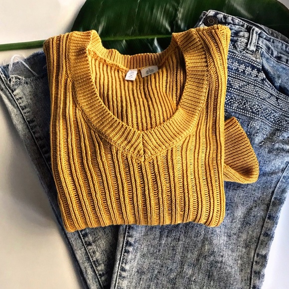 Sky and Sparrow Sweaters - Sky and Sparrow Knit Crop Sweater